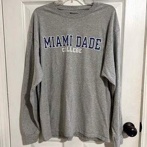 Miami Dade College Gray Long Sleeve T-shirt